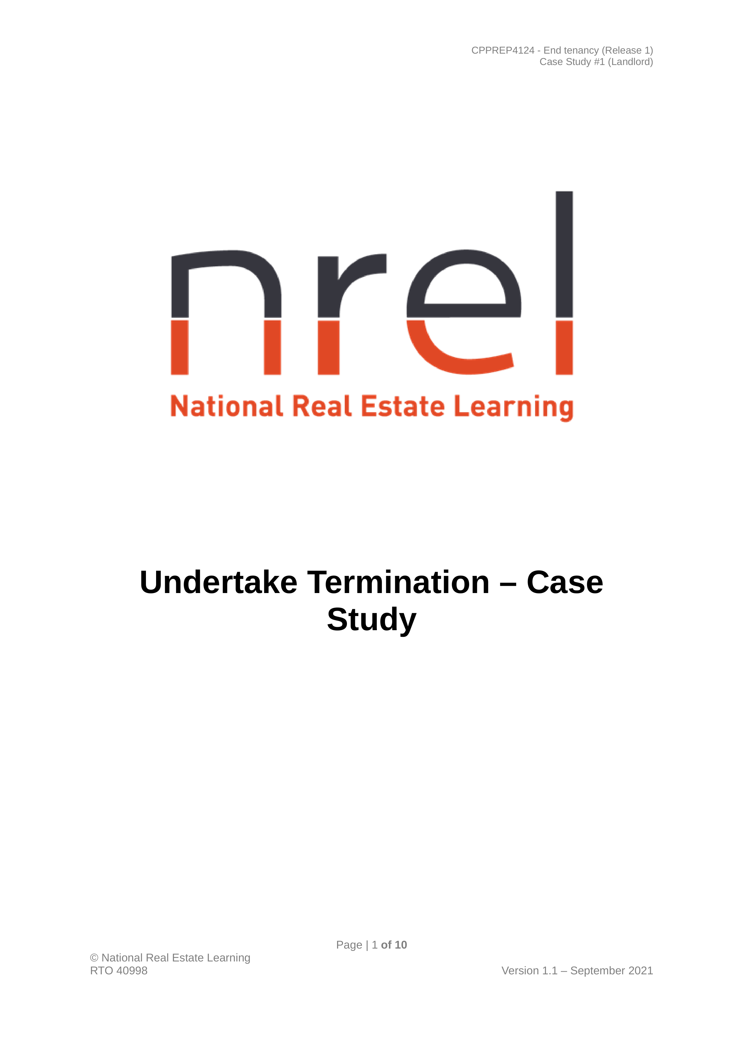 NREL - CPPREP4124 - Undertake Termination - Case Study v1.0.docx_dx520a304m5_page1