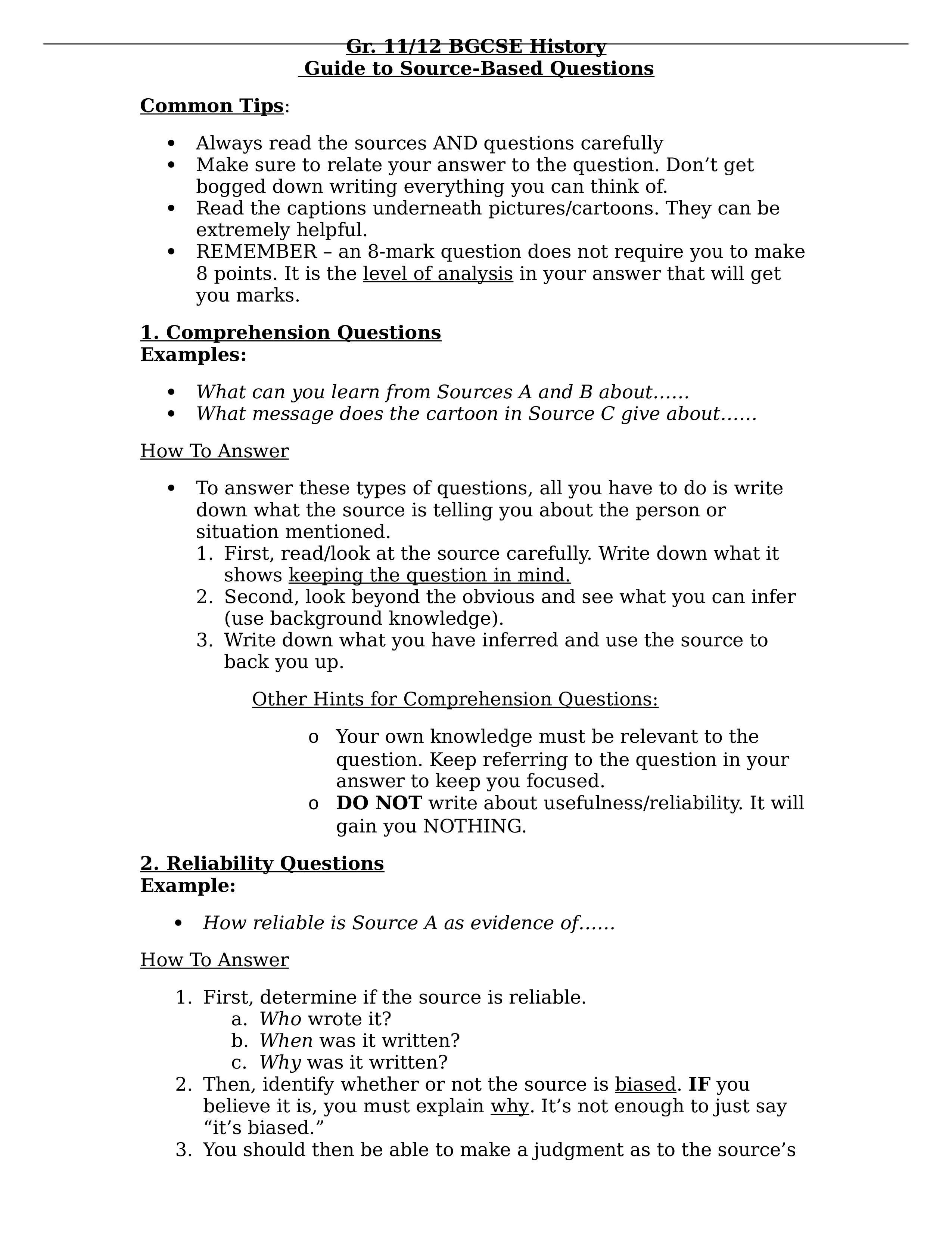 BGCSE History - Guide to Paper II - Source Based Questions.docx_dx73xrvmajo_page1