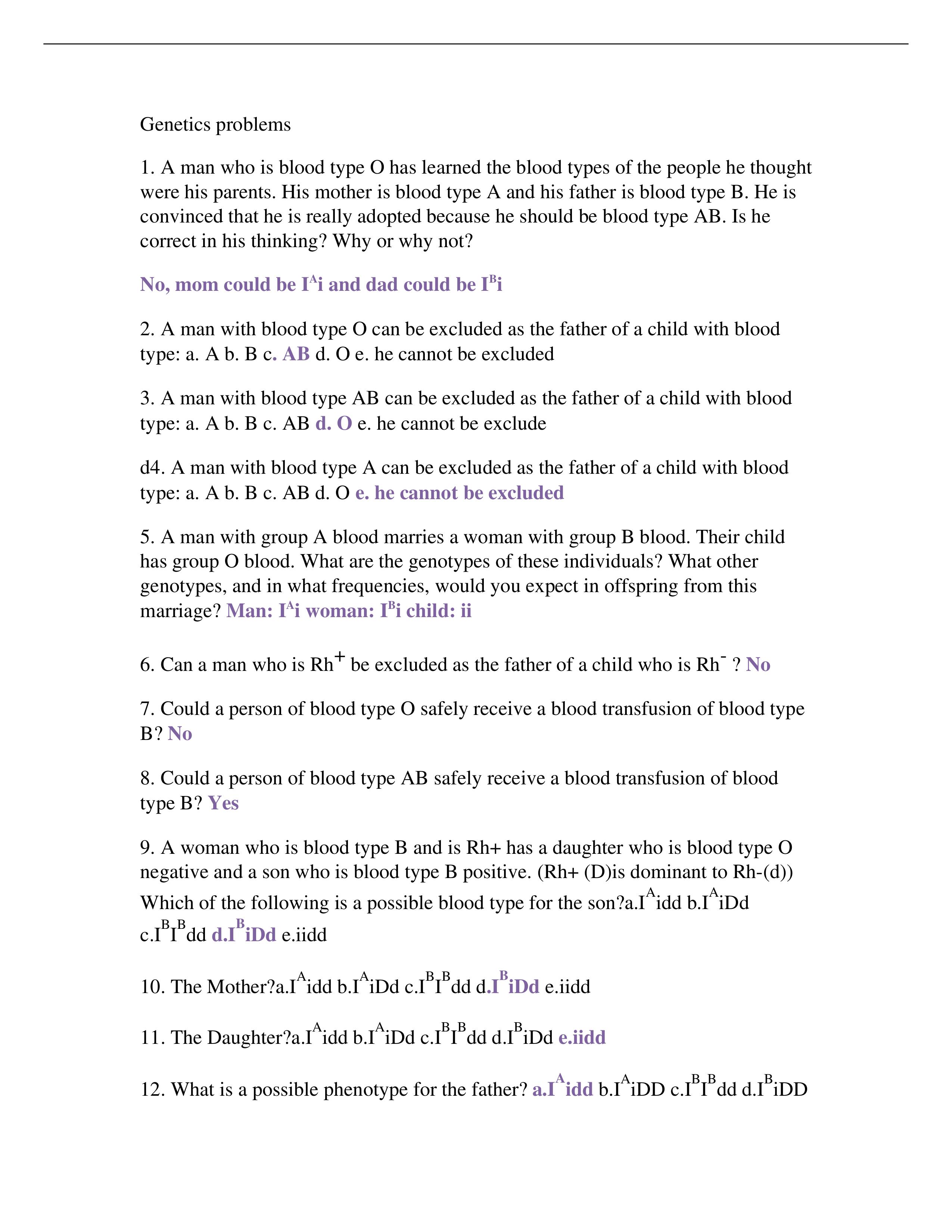 bio 1201 exam 3 gentetics problems siebenallar_dx9716zpykw_page1