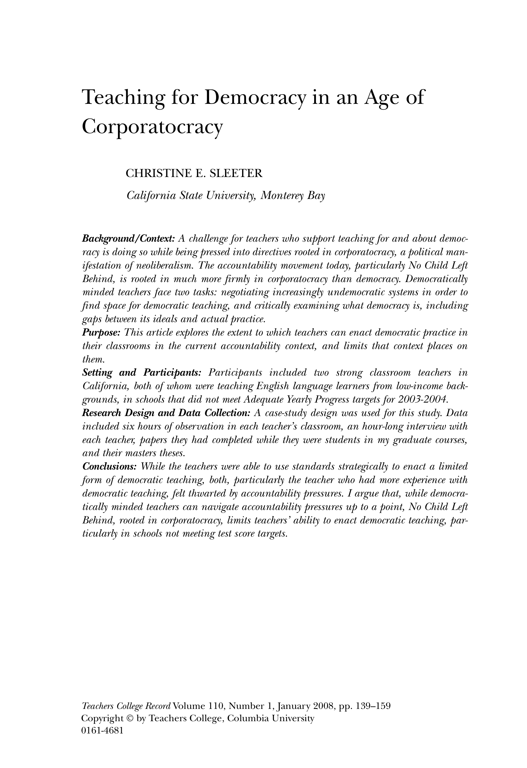 R2 - Sleeter_Teaching for democracy in an Age of Corporatocracy_dxivmqmmm8u_page1