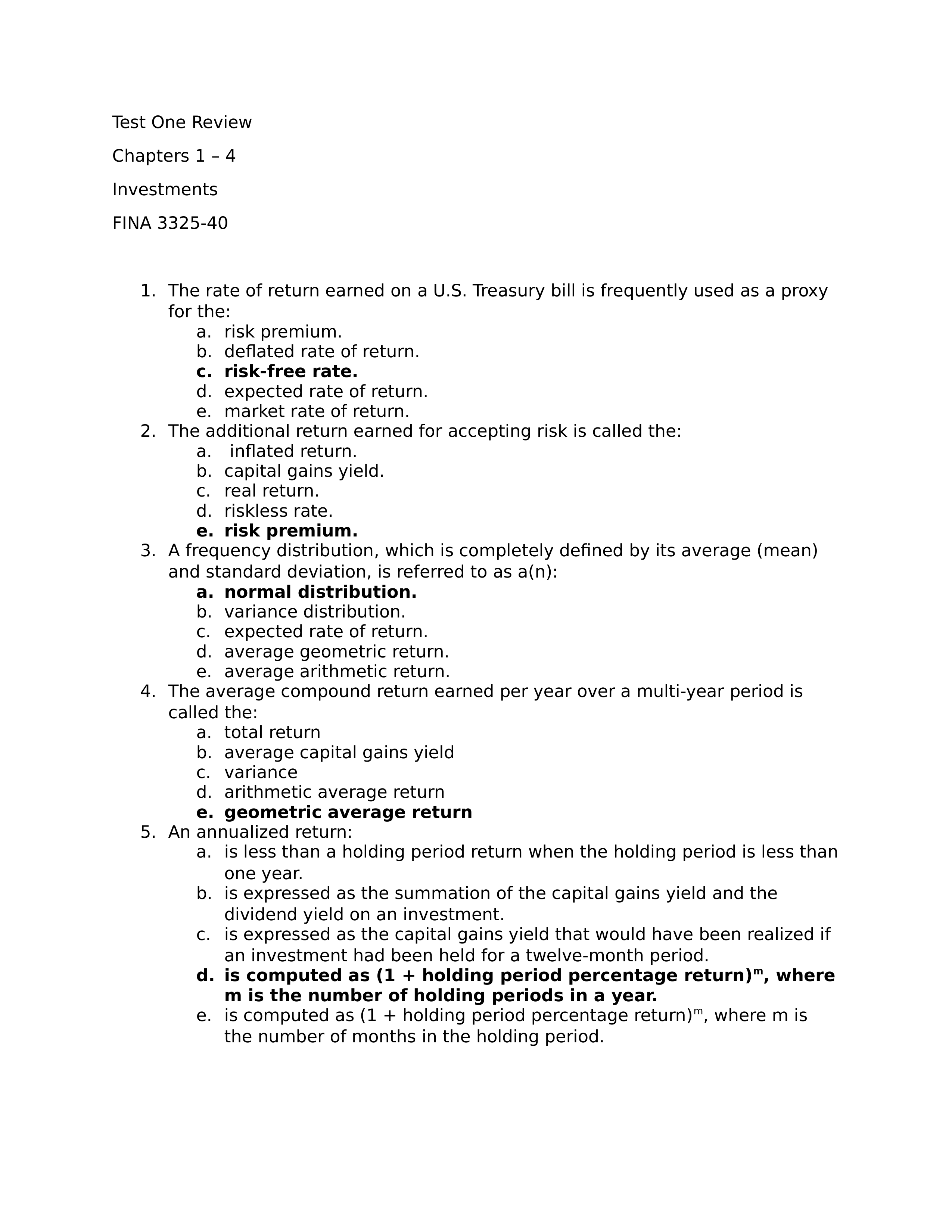 Test One (Chapters 1 - 4) Review w- Answers.docx_dxjtzo9h5k7_page1