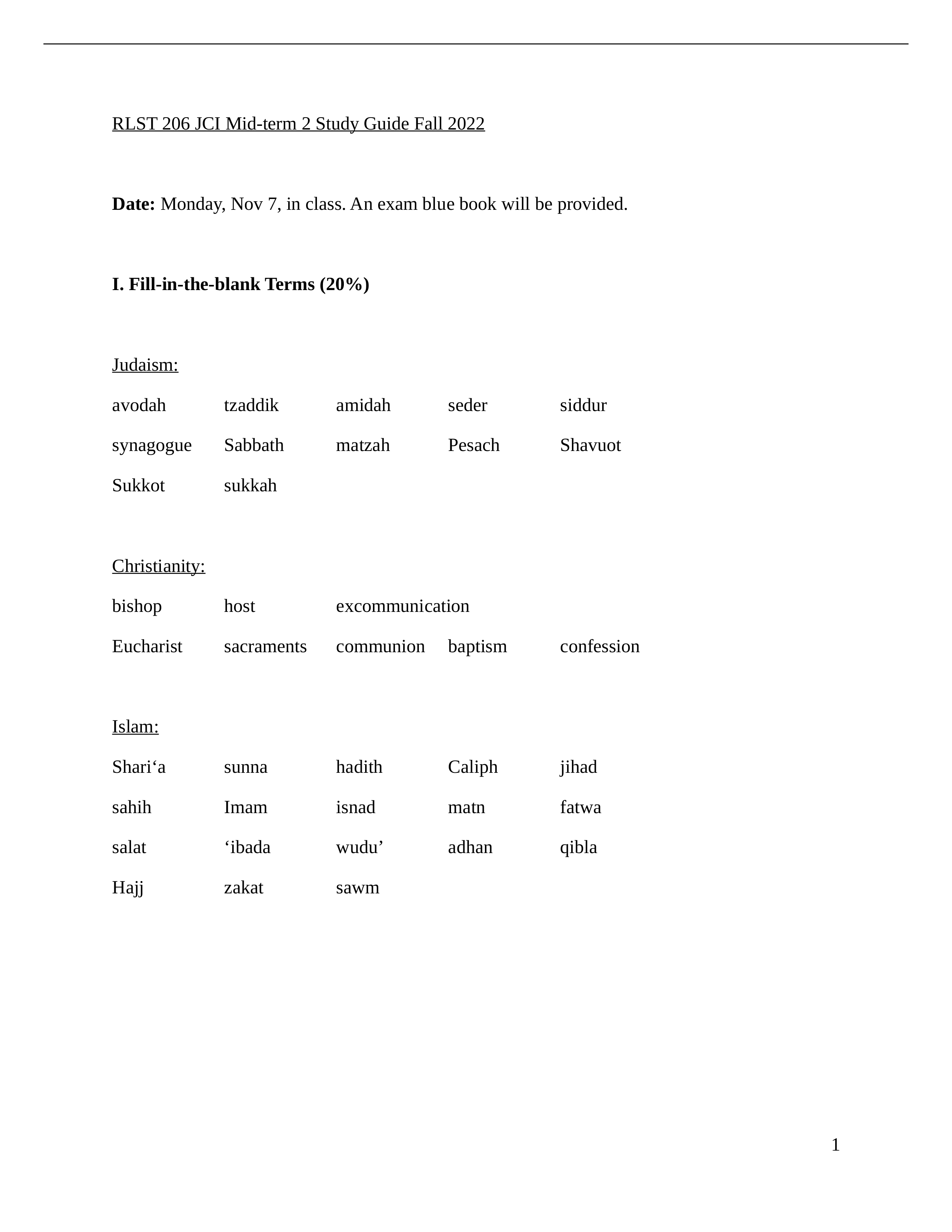 Mid Term 2 Study Guide f22 RLST 206 JCI(2).docx_dxnd1pr1cft_page1