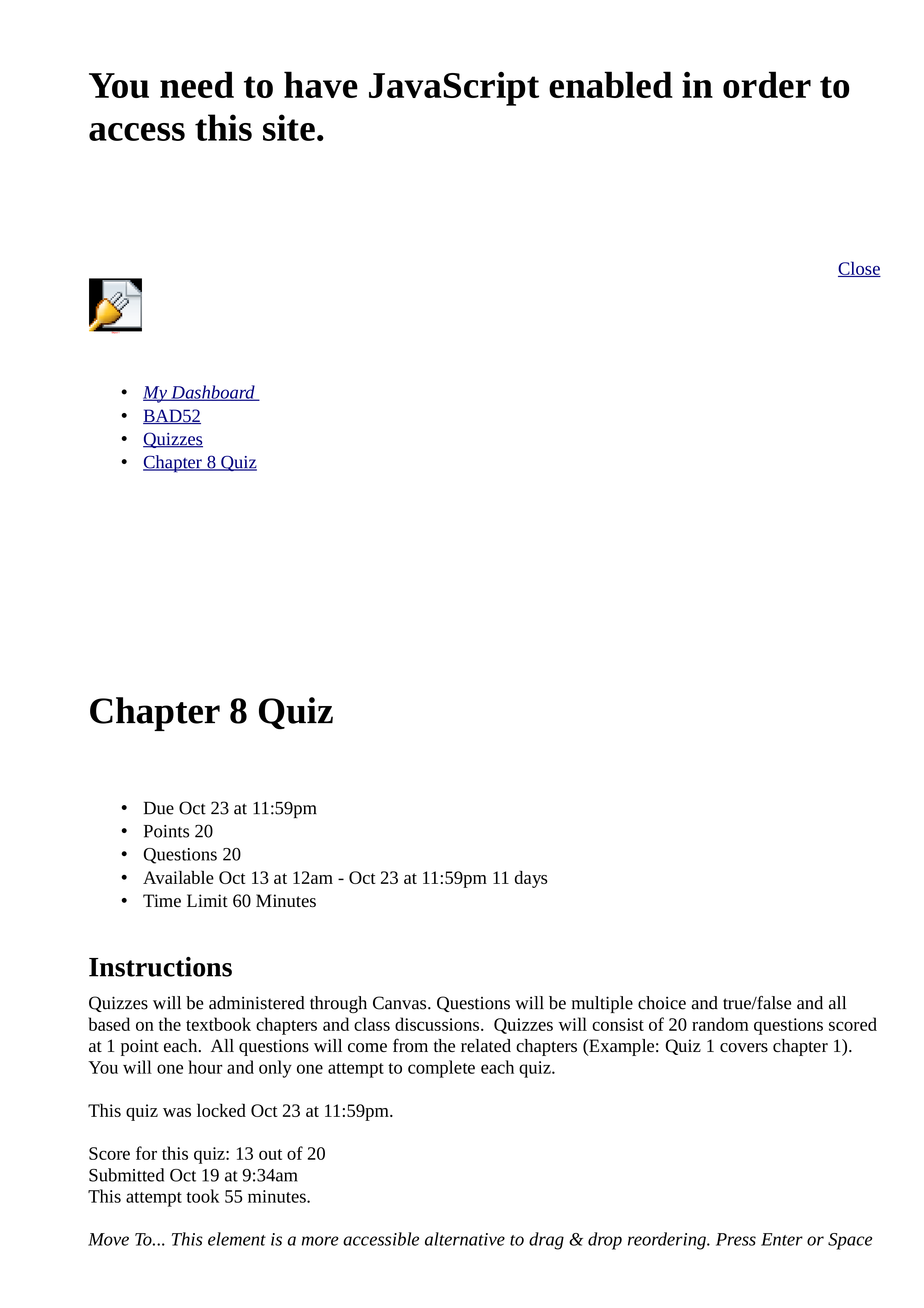 Chapter 8 Quiz: BAD52: Human Relations in Organizations: Section 2293: Olmos B.html_dxxcc430qfi_page1