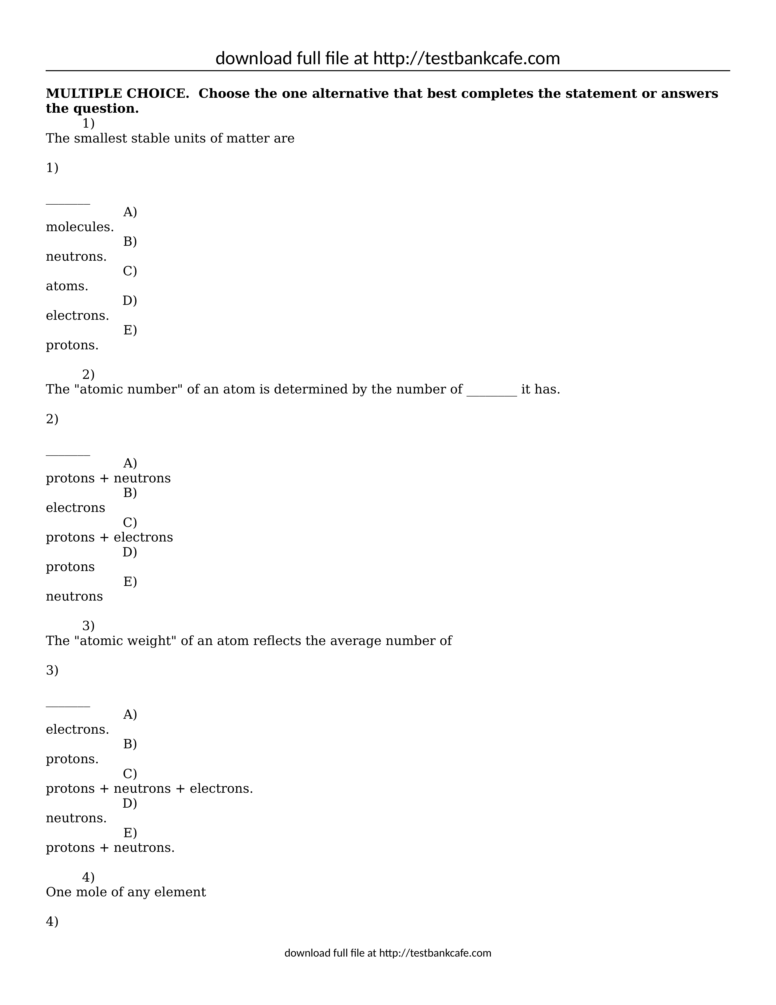 Test Bank for Fundamentals of Anatomy and Physiology 9th Edition Martini_dy0owrfeavv_page1