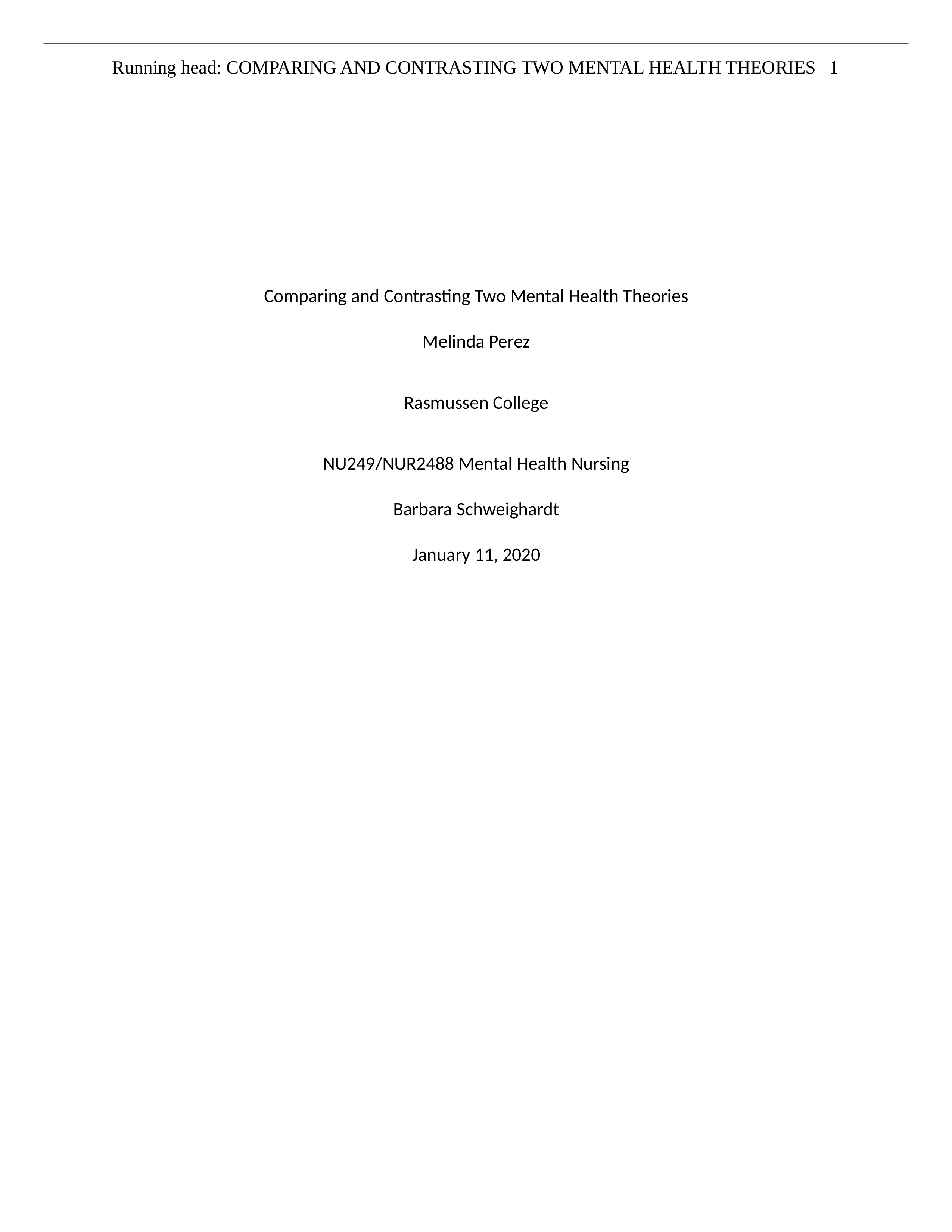 MPerez_ Comparing and Contrasting Two Mental Health Theories_011120.docx_dy9amn3hlct_page1