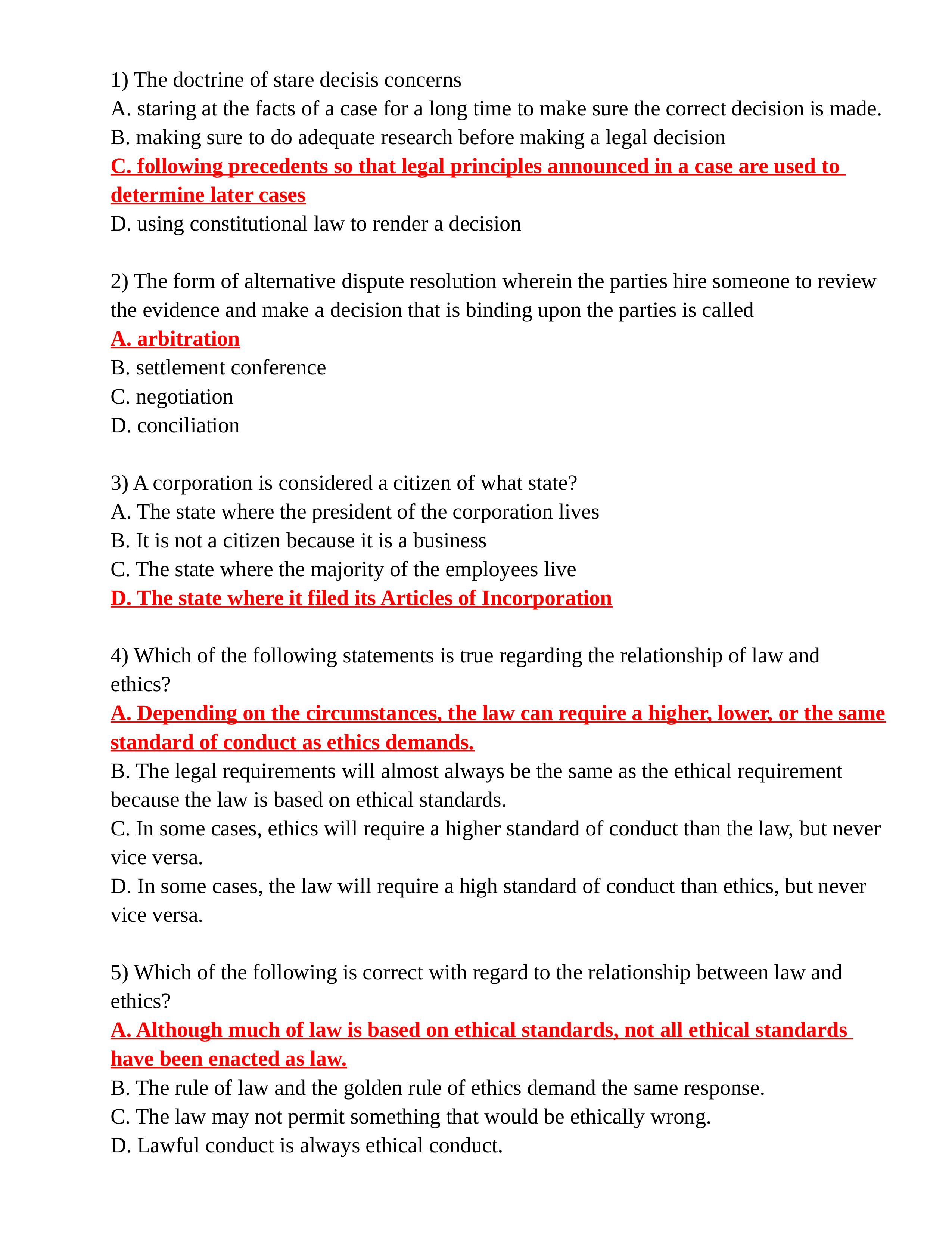 BUS 415 Final Exam 1st Set 42 Questions with Answers_dyamocjujb4_page1