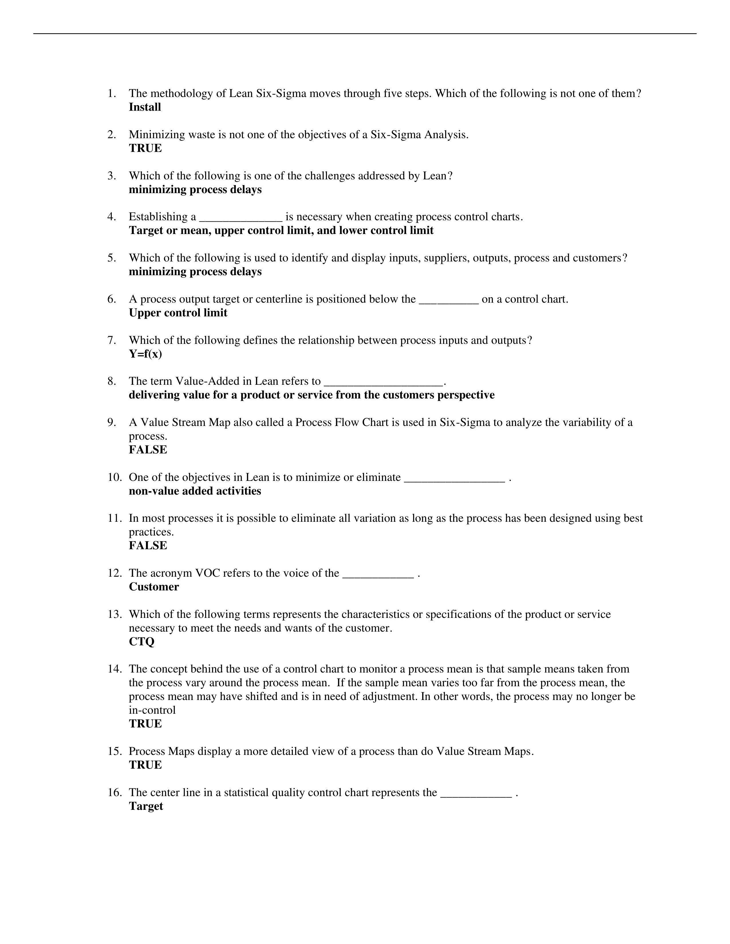 Lean Six Sigma (Exam Answers).pdf_dyicj5ztbrq_page1