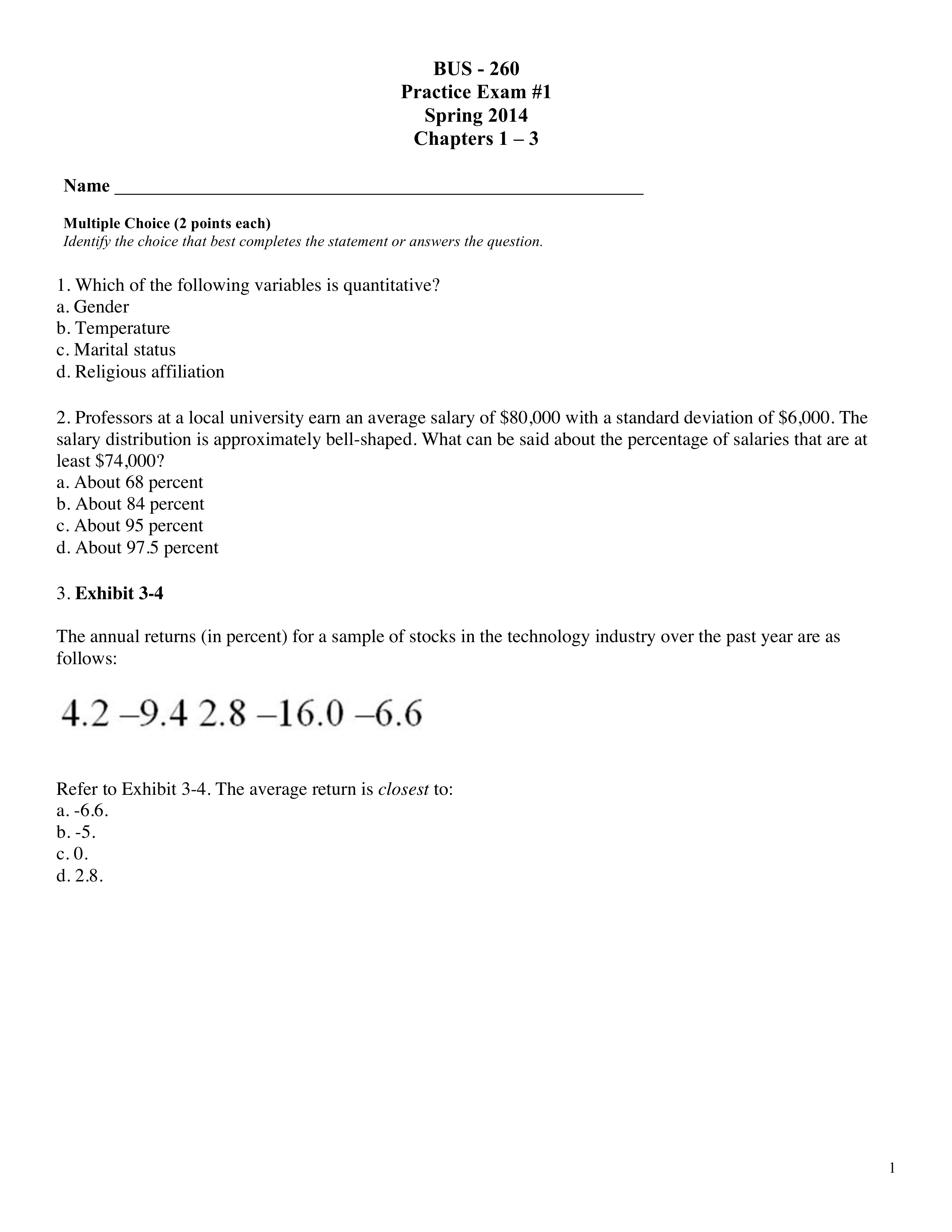 BUS-260 Spring 2014 Practice Exam #1_dyot2g9o0zm_page1