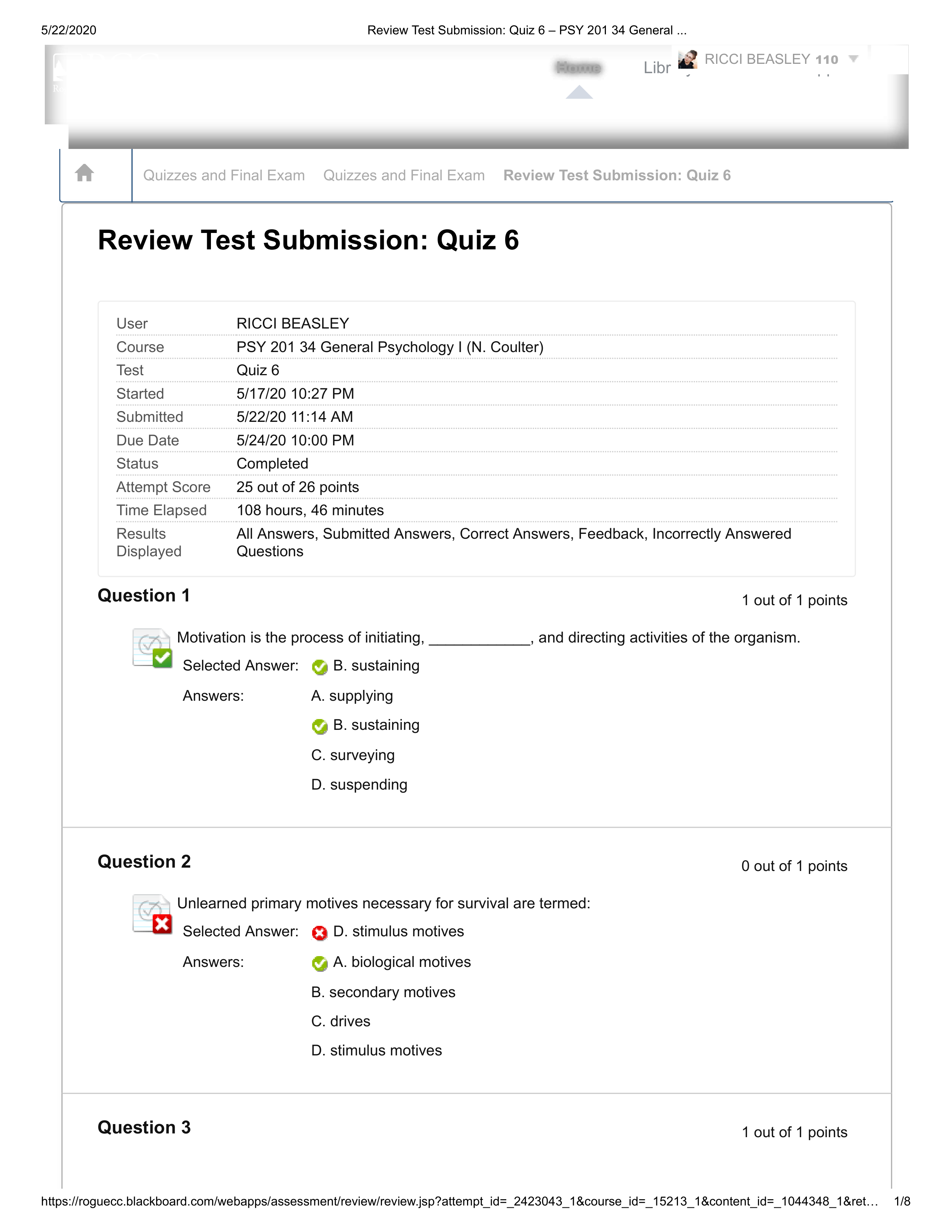 Review Test Submission_ Quiz 6 - PSY 201 34 General .._.pdf_dyx3bhw072o_page1