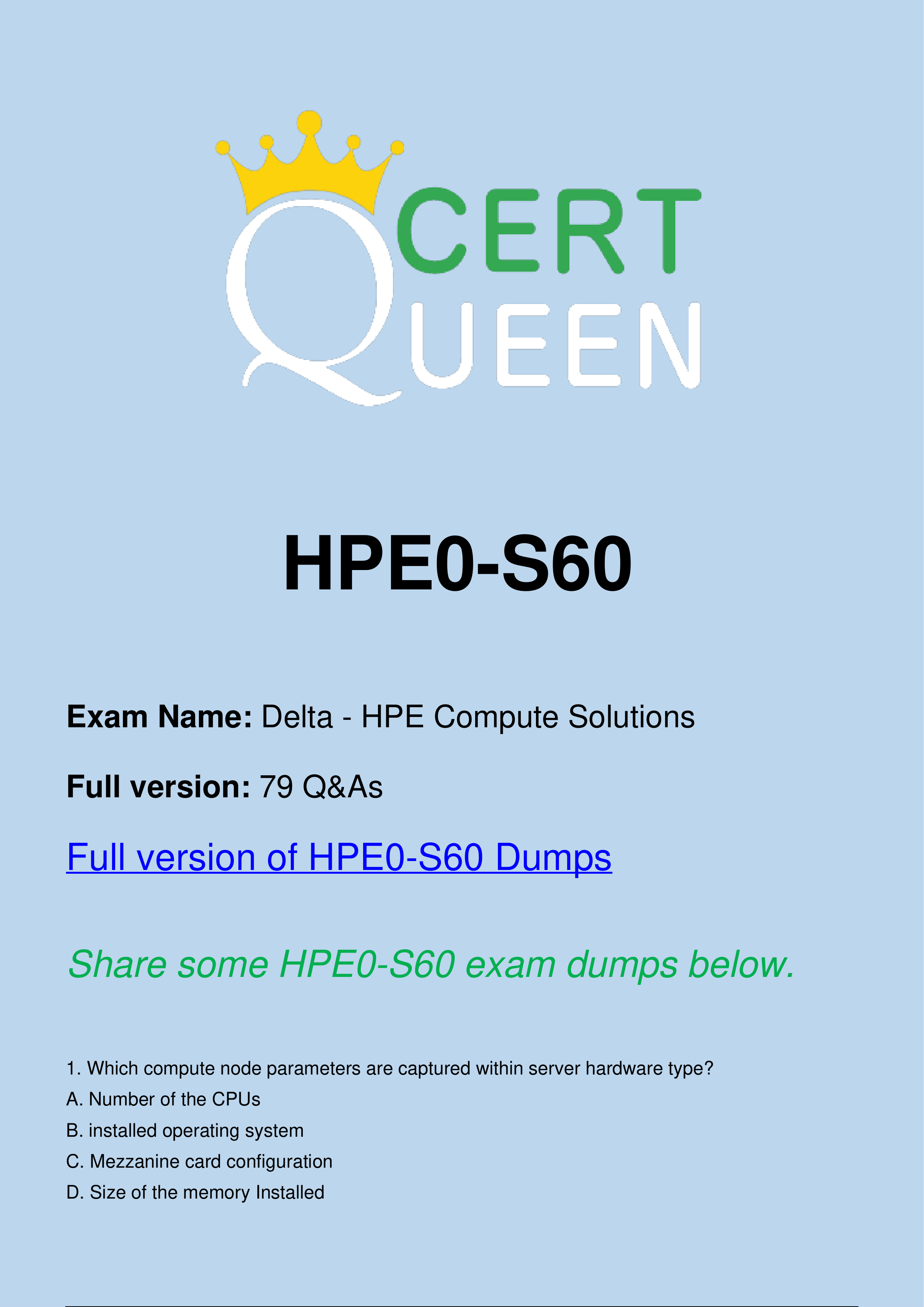 HPE0-S60 Delta - HPE Compute Solutions Dumps.pdf_dzd8ck2evcm_page1