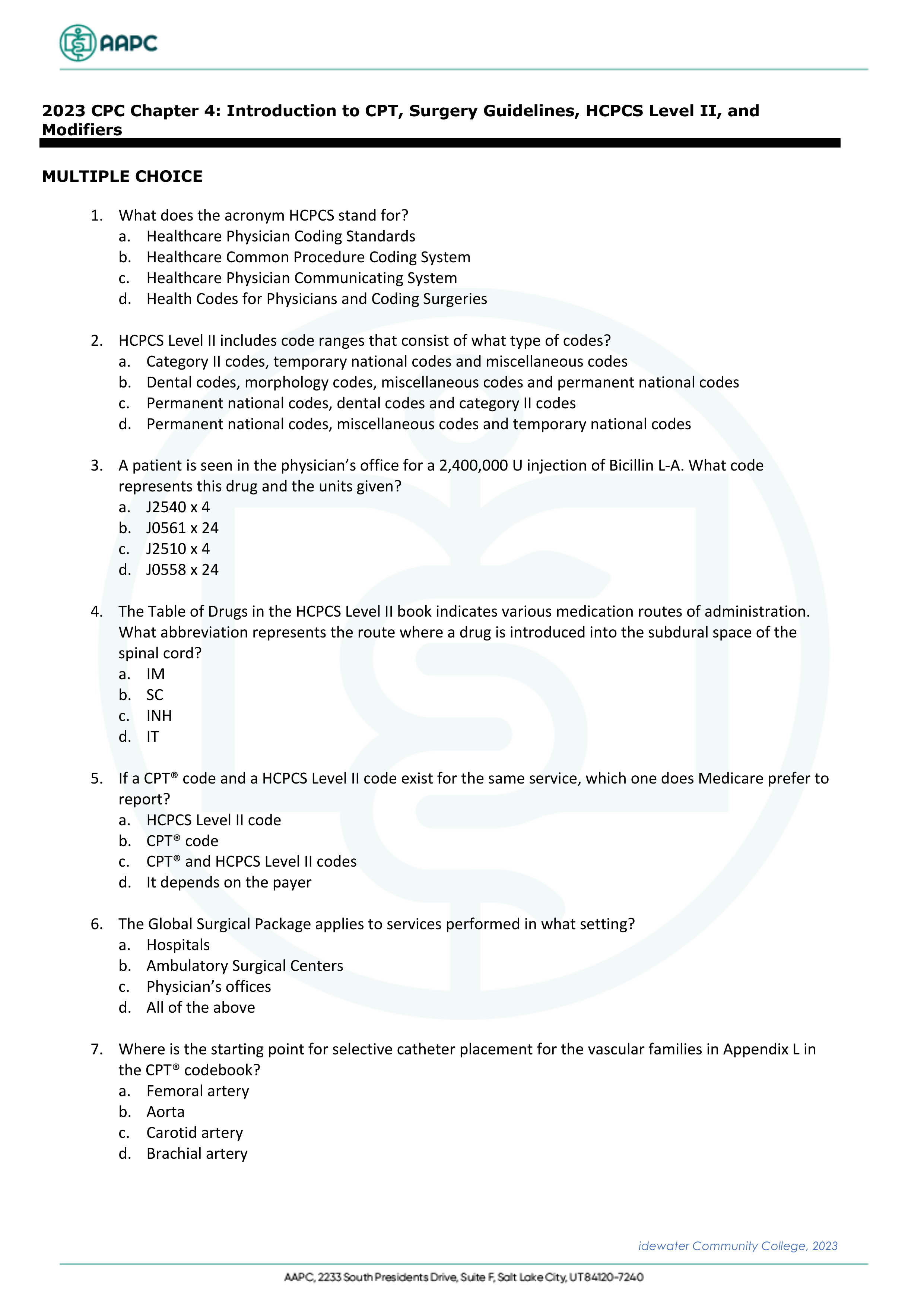 2023 CPC Chapter 4 - Introduction to CPT, Surgery Guidelines, HCPCS Level II, and Modifiers.pdf_dzq19omqdwf_page1