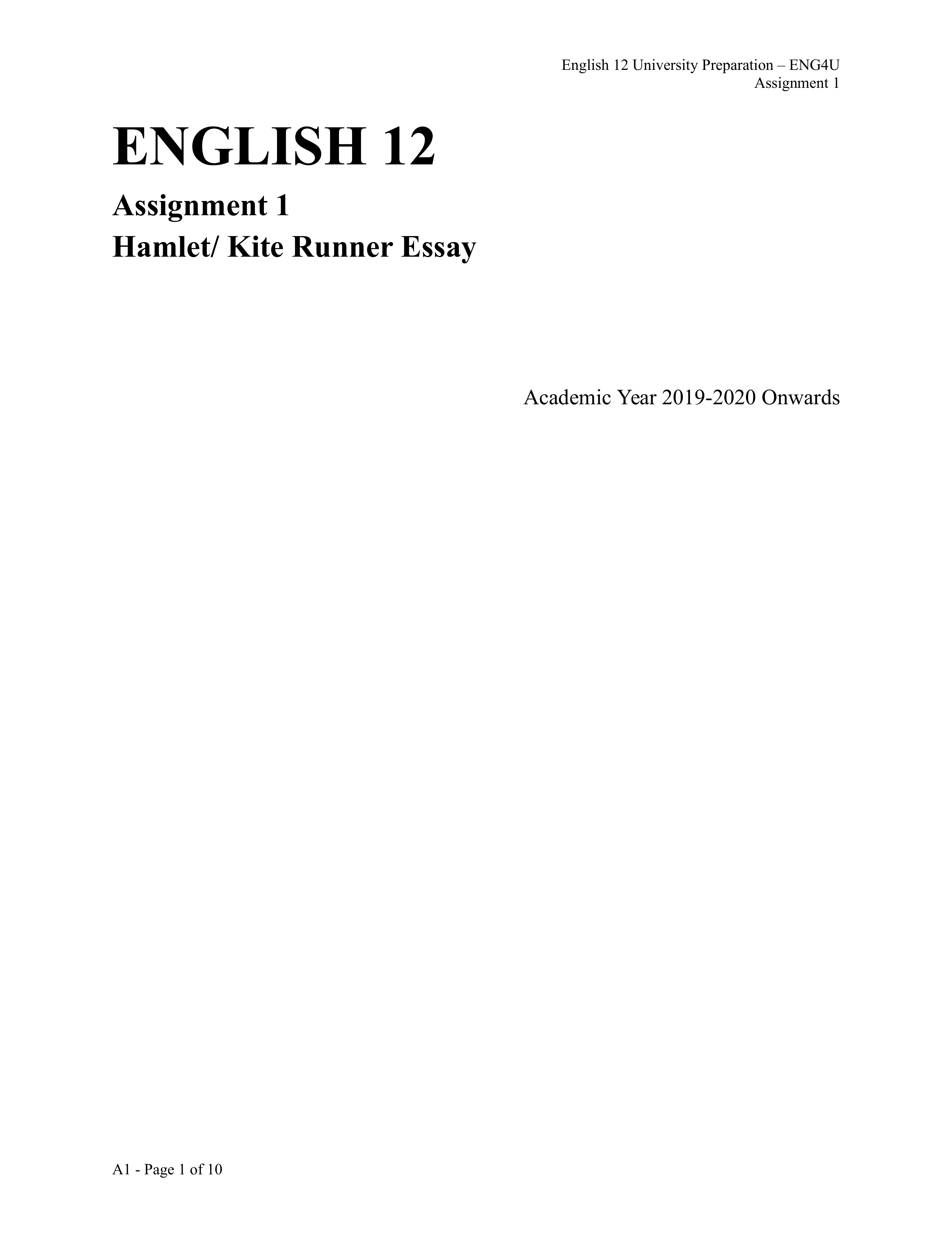 ENG4U Assignment 1 Essays Hamlet+Kite Runner, 2019.pdf_dzu4u8qdmzk_page1