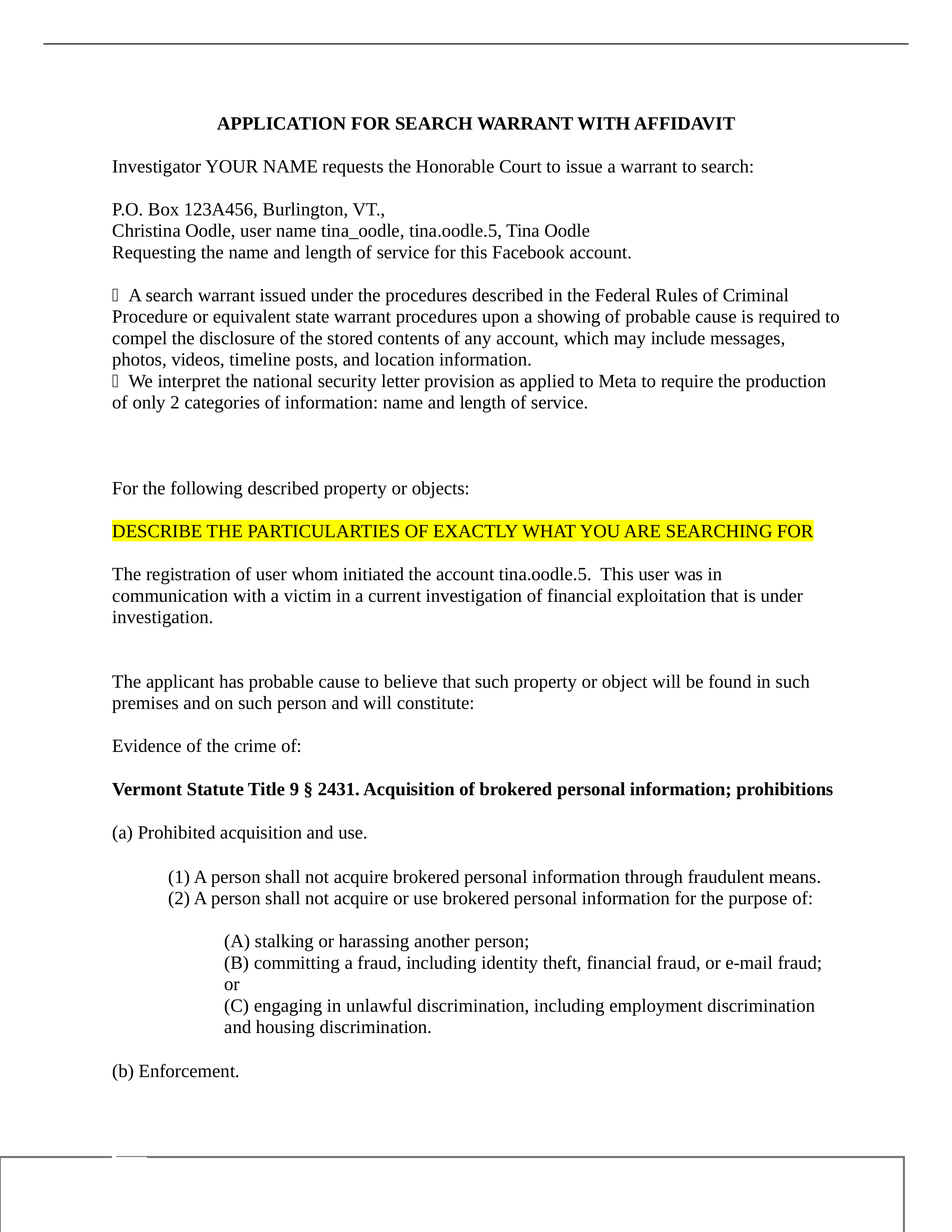 Copy of CFDI 360 Week 4 Search Warrant Christina Oodle.docx_dzve47ymj8e_page1