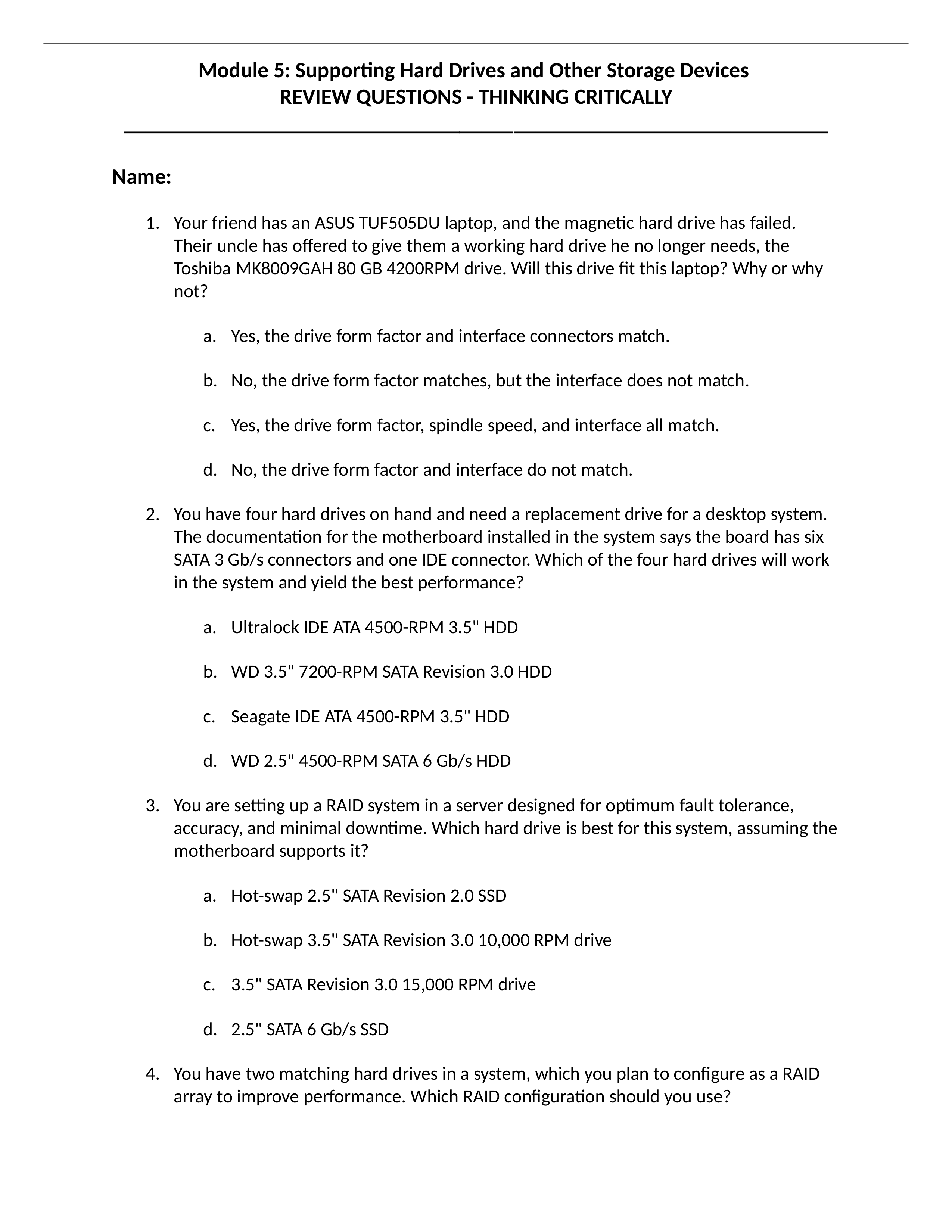 Mod 5 Supporting Hard Drives and Other Storage Devices Review Questions.docx_dzyn80ajwfg_page1