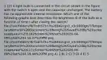 1 12) A light bulb is connected in the circuit shown in the figure with the switch S open and the capacitor uncharged. The battery has no appreciable internal resistance. Which one of the following graphs best describes the brightness B of the bulb as a function of time t after closing the switch? file:///var/folders/l8/7ndr575n7ts26042cgn3_x3c0000gn/T/TemporaryItems/(A%20Document%20Being%20Saved%20By%20screencaptureui%20116)/Screen%20Shot%202020-04-09%20at%204.16.37%20PM.png file:///var/folders/l8/7ndr575n7ts26042cgn3_x3c0000gn/T/TemporaryItems/(A%20Document%20Being%20Saved%20By%20screencaptureui%20117)/Screen%20Shot%202020-04-09%20at%204.16.44%20PM.png A) 1 B) 2 C) 3 D) 4 E) 5