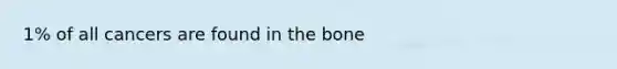 1% of all cancers are found in the bone