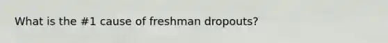 What is the #1 cause of freshman dropouts?