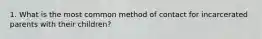 1. What is the most common method of contact for incarcerated parents with their children?