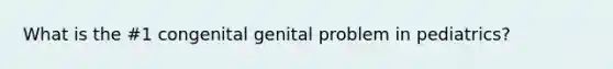 What is the #1 congenital genital problem in pediatrics?