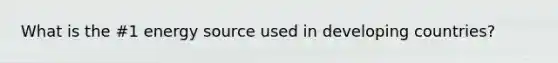 What is the #1 energy source used in developing countries?
