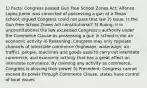 1) Facts: Congress passed Gun Free School Zones Act; Alfonso Lopez Junior was convicted of possessing a gun at a Texas school; argued Congress could not pass that law 2) Issue: Is the Gun Free School Zones Act constitutional? 3) Ruling: It is unconstitutional the law exceeded Congress's authority under the Commerce Clause as possessing a gun in school is not an economic activity 4) Reasoning: Congress may only regulate channels of interstate commerce (highways, waterways, air traffic), people, machines and goods used to carry out interstate commerce, and economic activity that has a great effect on interstate commerce. By claiming any activity as commerce, Congress is abusing their power 5) Precedent: Congress cannot exceed its power through Commerce Clause, states have control of local issues