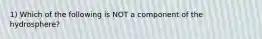 1) Which of the following is NOT a component of the hydrosphere?