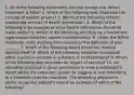 1. All of the following statements are true except one. Which statement is false? 2. Which of the following best illustrates the concept of patient privacy? 3. Which of the following reflects inadequate security of health information? 4. Which of the following is an example of when health information should be made public? 5. Which of the following activities by a healthcare organization breaches patient confidentiality? 6. Under the HIPAA standards, most auditing firms fall under the definition of a/an _______. 7. Which of the following would constitute medical identity theft? 8. Which of the following would be considered either a privacy violation or a breach of confidentiality? 9. Which of the following best describes an aspect of security? 10. An attending physician is given permission to view a radiologist's report within the computer system by logging in and submitting to a biometric scan for clearance. The attending physician's ability to see this patient's data is an example of which of the following?