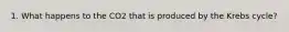 1. What happens to the CO2 that is produced by the Krebs cycle?