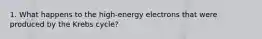 1. What happens to the high-energy electrons that were produced by the Krebs cycle?