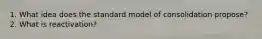 1. What idea does the standard model of consolidation propose? 2. What is reactivation?