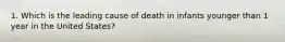 1. Which is the leading cause of death in infants younger than 1 year in the United States?