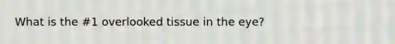 What is the #1 overlooked tissue in the eye?