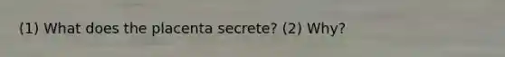 (1) What does the placenta secrete? (2) Why?