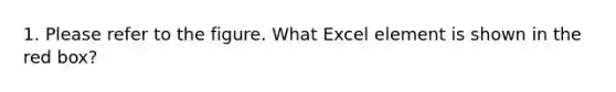 1. Please refer to the figure. What Excel element is shown in the red box?