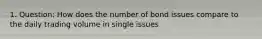 1. Question: How does the number of bond issues compare to the daily trading volume in single issues