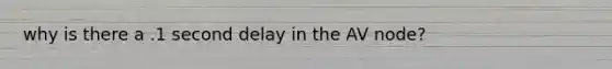 why is there a .1 second delay in the AV node?