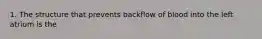 1. The structure that prevents backflow of blood into the left atrium is the