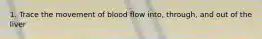 1. Trace the movement of blood flow into, through, and out of the liver