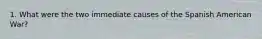 1. What were the two immediate causes of the Spanish American War?