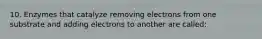 10. Enzymes that catalyze removing electrons from one substrate and adding electrons to another are called: