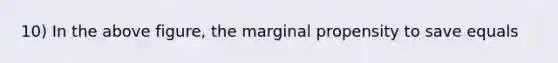 10) In the above figure, the marginal propensity to save equals