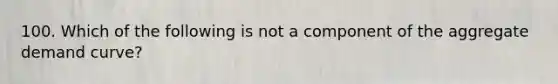 100. Which of the following is not a component of the aggregate demand curve?