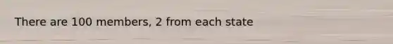 There are 100 members, 2 from each state