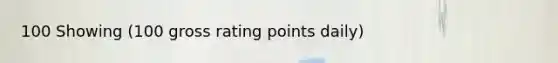 100 Showing (100 gross rating points daily)