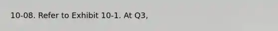 10-08. Refer to Exhibit 10-1. At Q3,