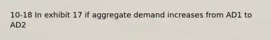 10-18 In exhibit 17 if aggregate demand increases from AD1 to AD2