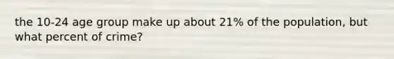 the 10-24 age group make up about 21% of the population, but what percent of crime?