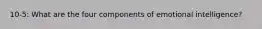 10-5: What are the four components of emotional intelligence?