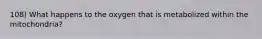 108) What happens to the oxygen that is metabolized within the mitochondria?