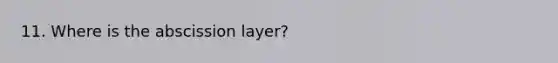 11. Where is the abscission layer?